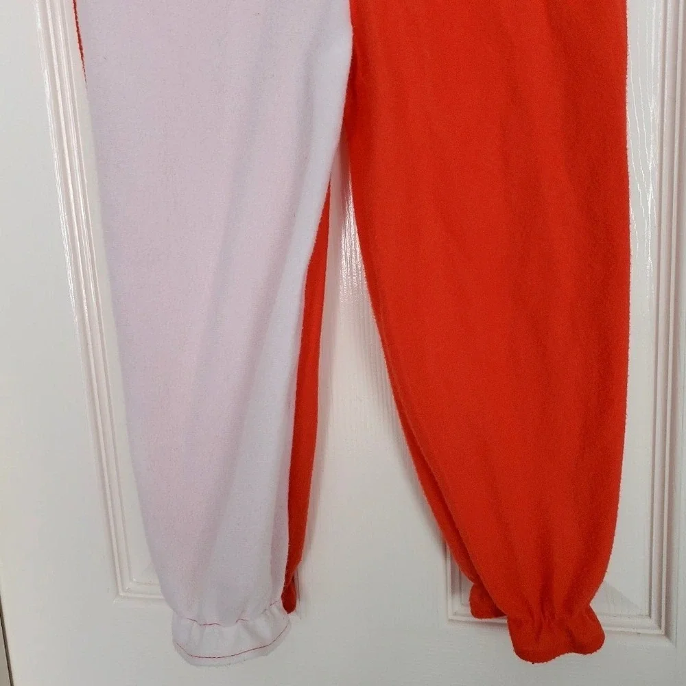 Vintage 80's Clown‎ Costume Multicolor Ruffle Pom Pom Halloween Dress Up Med 3/4